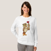 Owl met Roos T-shirt (Voorkant volledig)