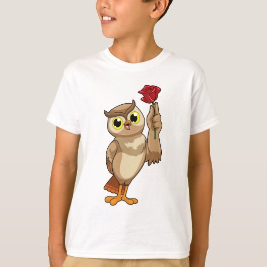 Owl met Roos T-shirt (Voorkant)