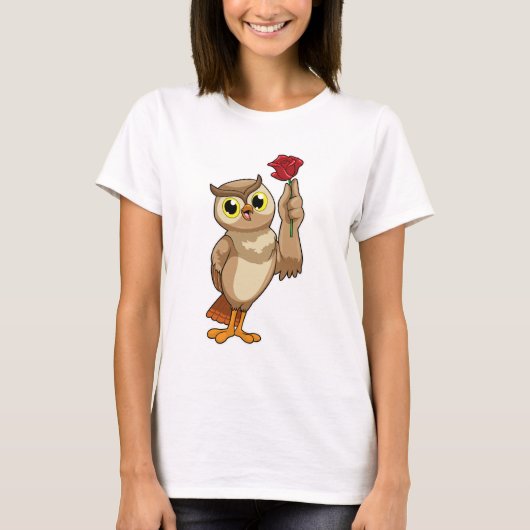 Owl met Roos T-shirt (Voorkant)