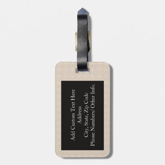 Owl met snor en Pet Bagagelabel (Achterkant verticaal)