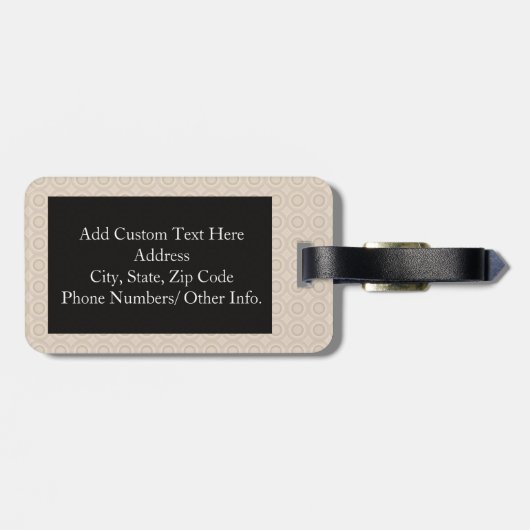 Owl met snor en Pet Bagagelabel (Achterkant horizontaal)