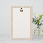 Owl met snor en Pet Briefpapier (Staand voorkant)