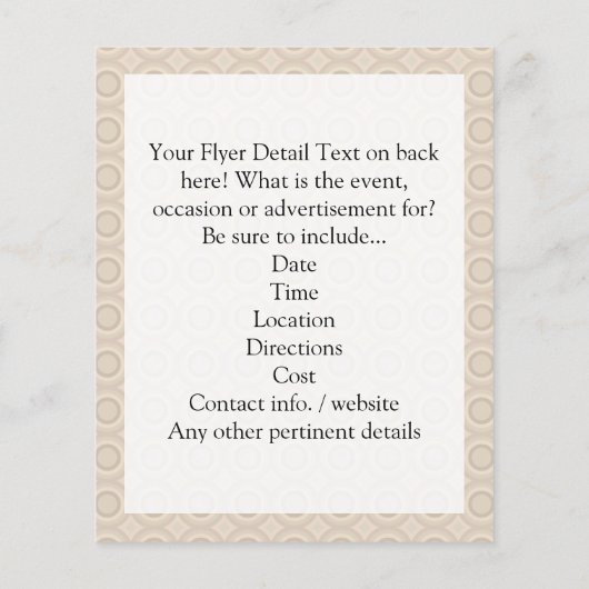 Owl met snor en Pet Flyer (Achterkant)