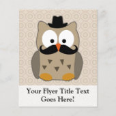 Owl met snor en Pet Flyer (Voorkant)
