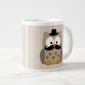 Owl met snor en Pet Grote Koffiekop (Voorkant rechts)