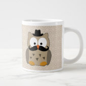 Owl met snor en Pet Grote Koffiekop (Rechts)
