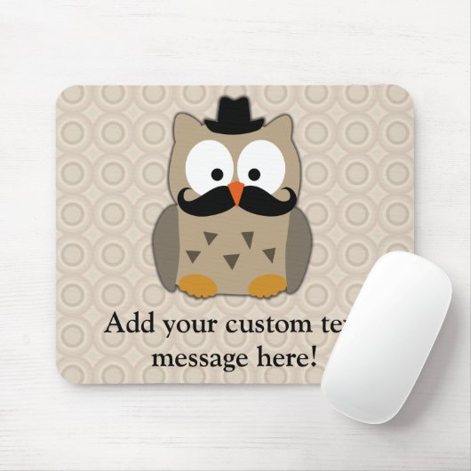 Owl met snor en Pet Muismat (Met muis)