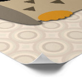 Owl met snor en Pet Poster (Hoek)
