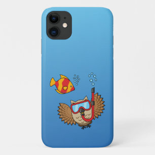 Owl met Snorkel Masker en Tropische Vis Case-Mate iPhone Case