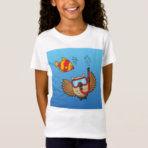 Owl met Snorkel Masker en Tropische Vis T-shirt
