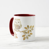 Owl met Stropdas in de Mok van de Boom (Voorkant links)