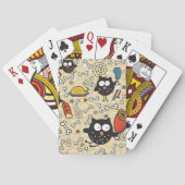 Owl met vleespatroon pokerkaarten (Achterkant)
