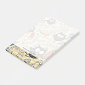 Owl met vleespatroon post-it® notes (Schuin)