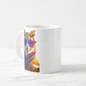 Owl met zonnebrillen koffie-mok koffiemok (Voorkant links)