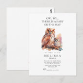 Owl Mijn ... Cute Baby shower-uitnodiging Briefkaart (Voorkant / Achterkant)
