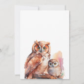 Owl Mijn ... Cute Baby shower-uitnodiging Kaart (Achterkant)