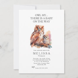 Owl Mijn ... Cute Baby shower-uitnodiging Kaart