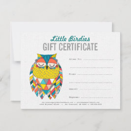 Owl Mode Business Cadeft Certificate Sjabloon