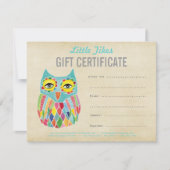 Owl Mode Business Cadeft Certificate Sjabloon (Voorkant)