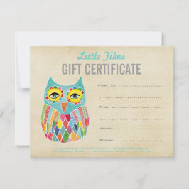 Owl Mode Business Cadeft Certificate Sjabloon