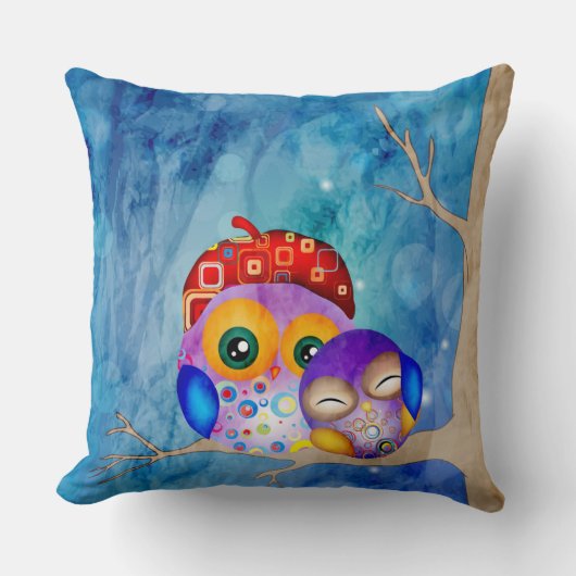 Owl Moeder Pillow Kussen (Voorkant)
