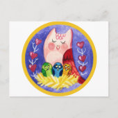 Owl moeder van triplets briefkaart (Voorkant)