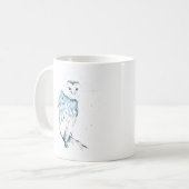 Owl Mok, Blauwgroen Mok van de Barn Owl (Voorkant links)
