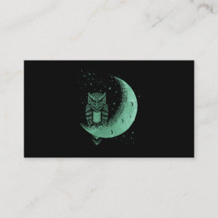 Owl Moon Bird Crescent Visitekaartje