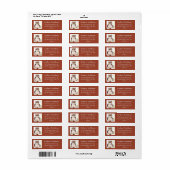 Owl moon Bird Natuur Animal Copper Brown Art Etiket (Full Sheet)