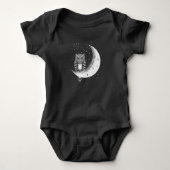 Owl Moon Celestial Bird Crescent Romper (Voorkant)