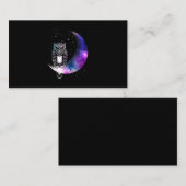 Owl Moon Galaxy Bird Crescent Visitekaartje (Voorkant / Achterkant)