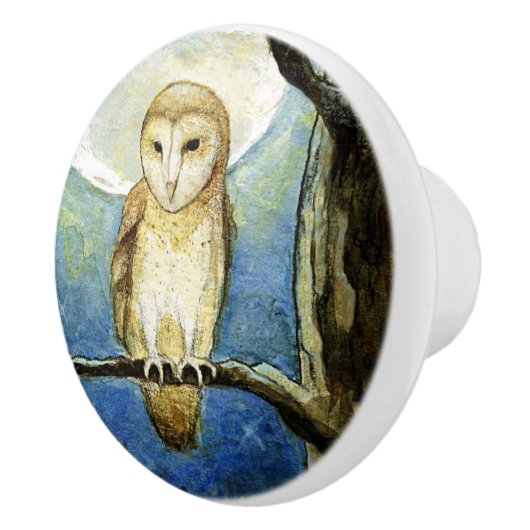 "Owl Moon" keramische knop (Rechts)