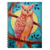 Owl & Moon Spiral Notitieboek (Voorkant)