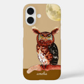 Owl Moon-Waterverf Case-Mate iPhone Case (Achterkant)