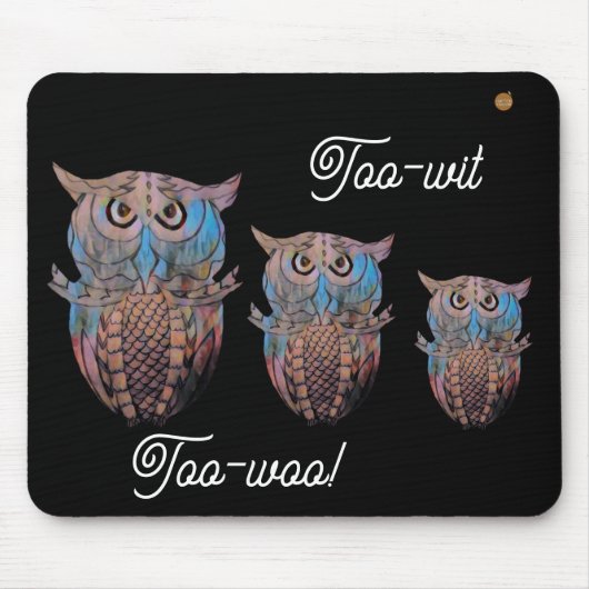 Owl mouse-mat. muismat (Voorkant)