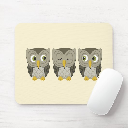 Owl Mousepad Muismat (Met muis)