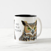 Owl mug design tweekleurige koffiemok (Voorkant rechts)
