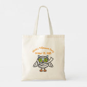 Owl Mummy Halloween Party Canvas tas (Achterkant)