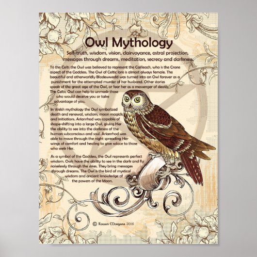 OWL MYTHOLOGY POSTER (Voorkant)