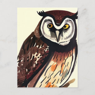 Owl - Natuur Art Card Briefkaart