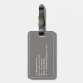 Owl Natuur Lover Mountain Landscape Monogram Naam Bagagelabel (Achterkant verticaal)