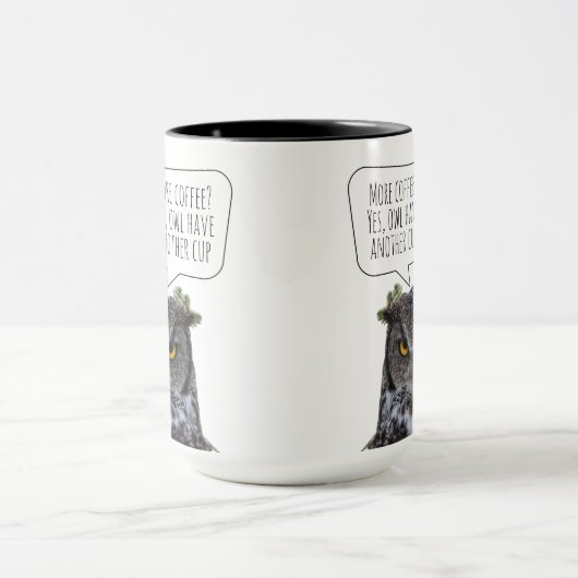 Owl nog een beker over de Mok van de Koffee Lover (Midden)