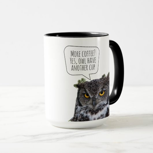 Owl nog een beker over de Mok van de Koffee Lover (Voorkant rechts)