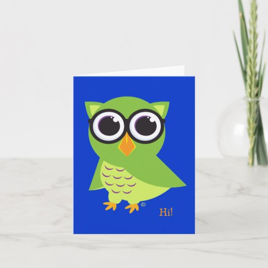 Owl Notecard Kaart (Voorkant)