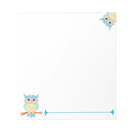Owl Notepad Notitieblok (Voorkant)