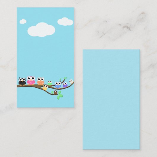 "Owl nu samen" Blank Visitekaartje (Voorkant / Achterkant)