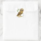 Owl of Athena Vierkante Sticker (Tas)