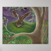 "Owl of Minerva" Art Poster bronze matte uv (Voorkant)