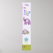 Owl, olifant Nursery Growth Chart Keep at 8x44! Poster (Voorkant)