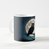 Owl on a Magical Night Koffiemok (Voorkant links)